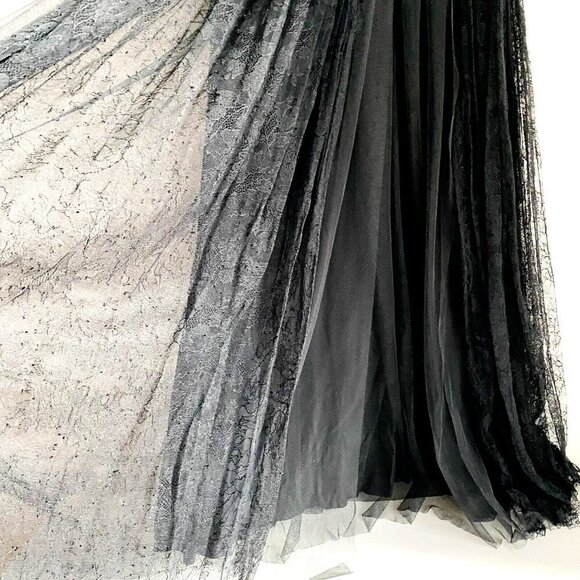 Adam by Adam Lippes Ruched Bodice Lace Detail Fit and Flare Midi Coctail Dress 6 - Picture 6 of 11